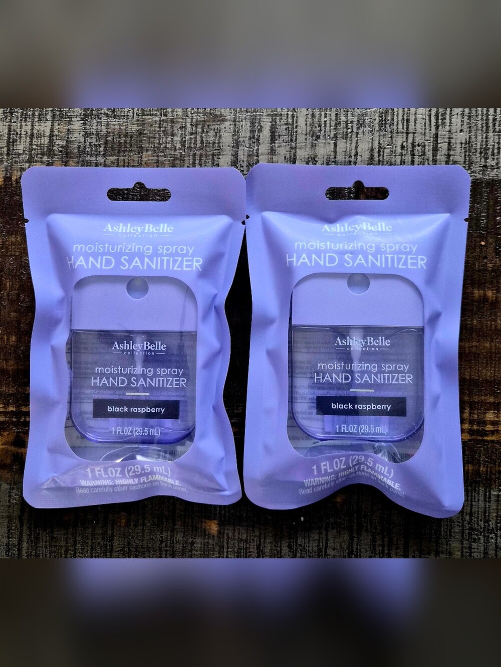 2 Ashley Belle Black Raspberry Moisturizing Spray Hand Sanitizers New Sealed
